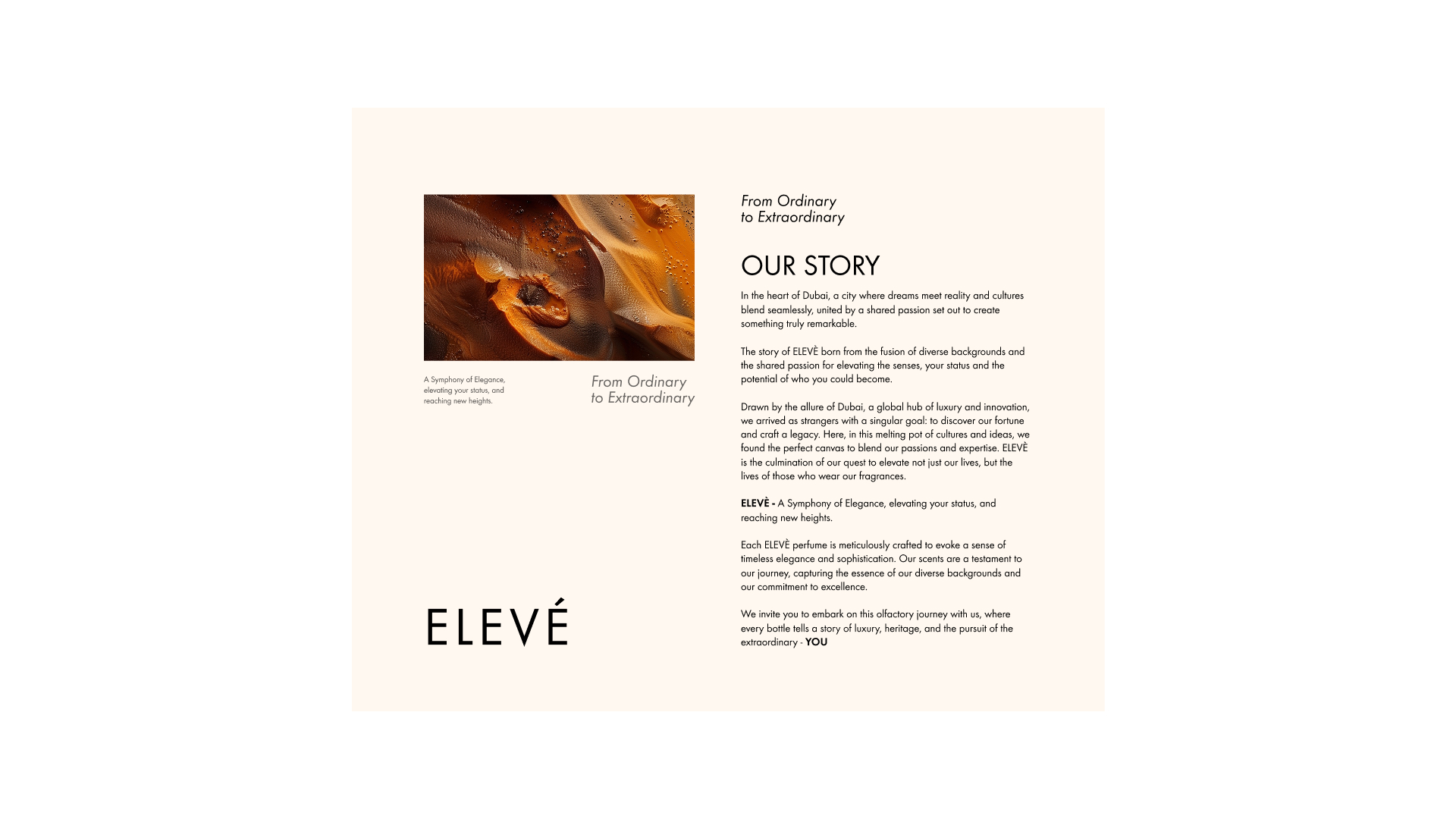 Elevé Story Layout